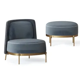 Minotti tape armchair ottoman